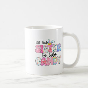 Mug Œufs drôles d'enfants échangeront sœur contre bonb