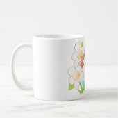 Mug Oeufs en Bleu avec Fleurs et Coeur (Gauche)