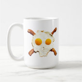 Mug Oeufs et lard avec un côté de crâne (Gauche)