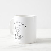 Mug Oeufs frais de ferme Monogramme de famille (Devant gauche)