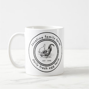 Mug Oeufs frais de la ferme Poulailler Rustique Campag