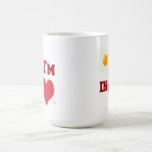 Mug Oeufs frits Je Suis Amoureux Drôle Petit Déjeuner  (Centre)