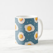 Mug Oeufs frits sur le bleu (Devant droit)