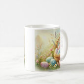 Mug Oeufs pastel et Fleur sauvage (Devant droit)