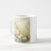 Mug Oeufs pastel et Fleur sauvage (Devant gauche)
