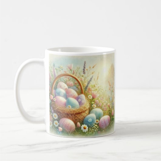 Mug Oeufs pastel et Fleur sauvage (Gauche)