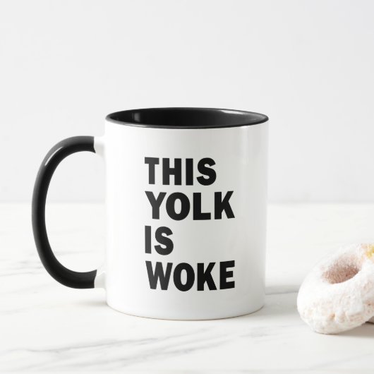 Mug Oeufs Trending Funny Humour Ce jaune est le wake (Avec donut)