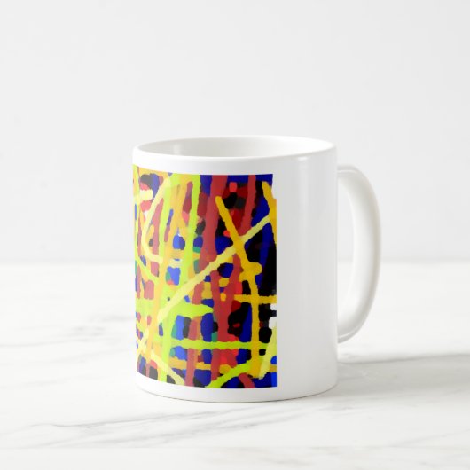 Mug Oeuvre Abstraite colorée (Devant droit)