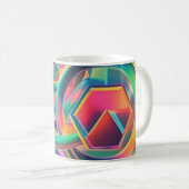 Mug OEuvre abstraite colorée et fantaisiste (Devant droit)