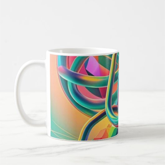 Mug OEuvre abstraite colorée et fantaisiste (Gauche)
