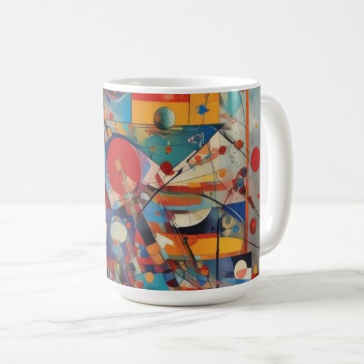 Mug Oeuvre Abstraite moderne (Devant droit)