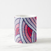 Mug OEuvre abstraite rouge, blanche, noire et rose (Centre)