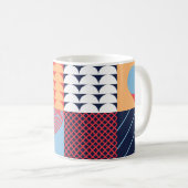 Mug OEuvre carré Abstraite : conception géométrique. (Devant droit)