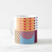 Mug OEuvre carré Abstraite : conception géométrique. (Devant gauche)