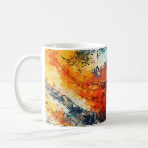 Mug Oeuvre colorée Abstraite contemporaine