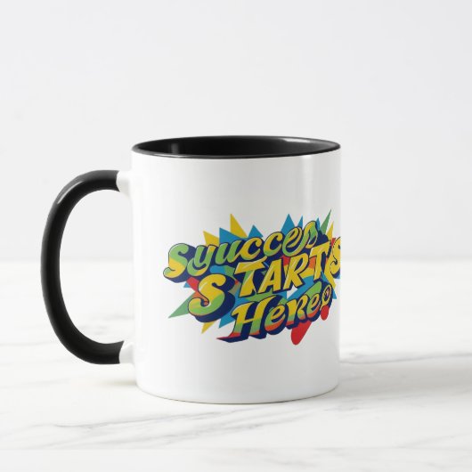 Mug "Oeuvre colorée d'ambition" (Gauche)