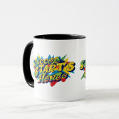 Mug "Oeuvre colorée d'ambition" (Devant gauche)