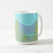 Mug Oeuvre contemporaine originale "Le Lac" (Devant droit)