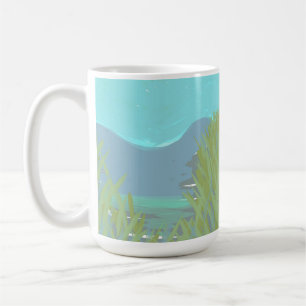 Mug Oeuvre contemporaine originale "Le Lac"