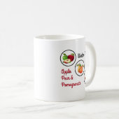 Mug Oeuvre d'Apple, de poire et de grenade (Devant droit)