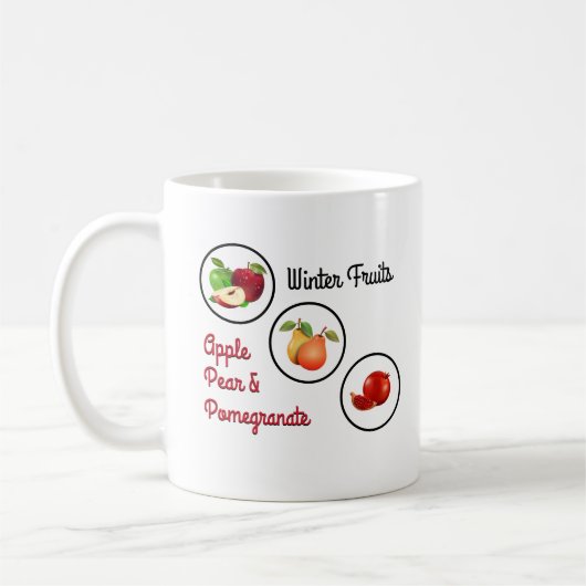 Mug Oeuvre d'Apple, de poire et de grenade (Gauche)