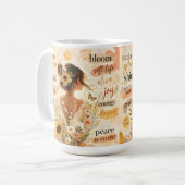 Mug Œuvre d'art à l'aquarelle affirmant des fleurs édi (Devant gauche)
