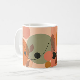 Mug Œuvre d'art abstrait géométrique. Rétro vintage