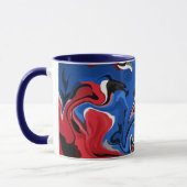 Mug Œuvre d'art abstraite dynamique avec des couleurs (Gauche)