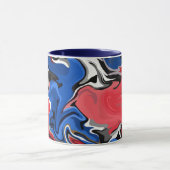 Mug Œuvre d'art abstraite dynamique avec des couleurs (Centre)