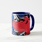 Mug Œuvre d'art abstraite dynamique avec des couleurs (Devant droit)