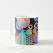 Mug OEuvre d'art abstraite dynamique et fantaisiste gé (Devant gauche)