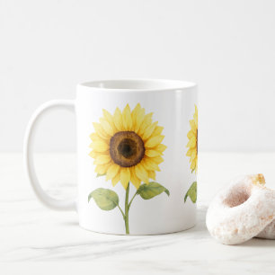 Mug Œuvre d'art aquarelle Tournesol — Naturel Lumineux