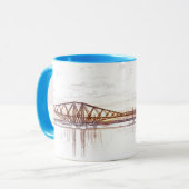 Mug Œuvre d'art atmosphérique Forth Bridge (Devant gauche)