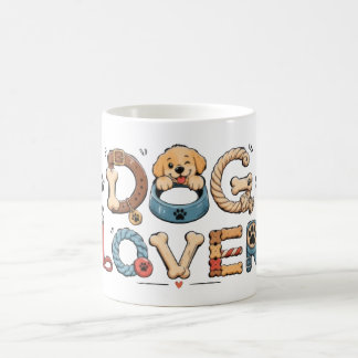 Mug Œuvre d'art avec des mots pour amateur de chiens 