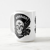 Mug Œuvre d'art de crâne ailé (Devant gauche)