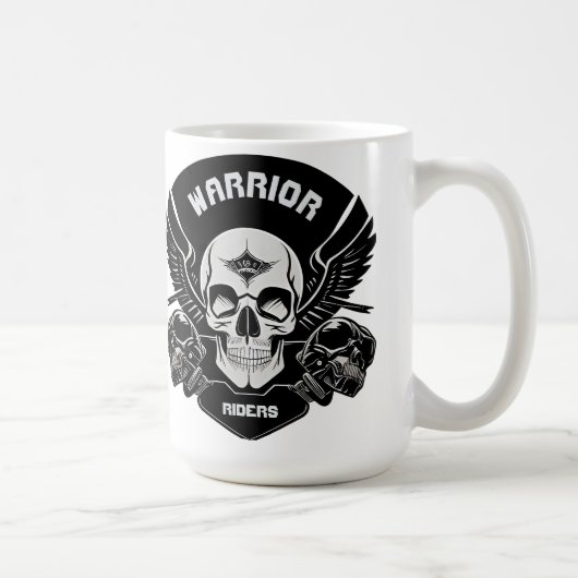 Mug Œuvre d'art de crâne ailé (Droite)