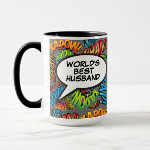 Mug OEuvre d'art de la bande dessinée rétro pour les m