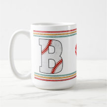 Œuvre d'art de lettre B de baseball rétro vintage