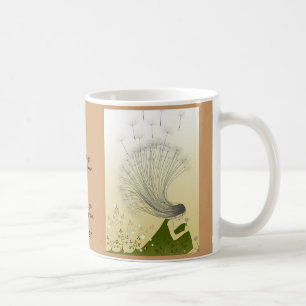 Mug oeuvre d'art de pissenlit, le gosse militaire