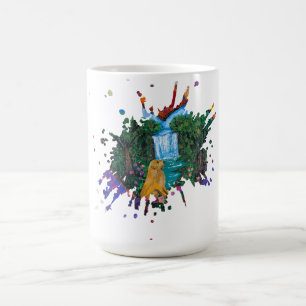 Mug Œuvre d'art faite à la main – Chien près de la