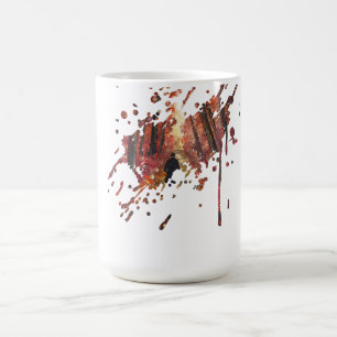 Mug Œuvre d'art faite main - Forêt orange