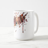Mug Œuvre d'art faite main - Forêt orange (Devant droit)