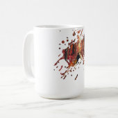 Mug Œuvre d'art faite main - Forêt orange (Devant gauche)