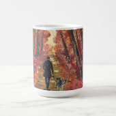 Mug Œuvre d'art faite main - Forêt orange (Centre)