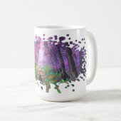Mug Œuvre d'art faite main - Marche solitaire (Devant droit)