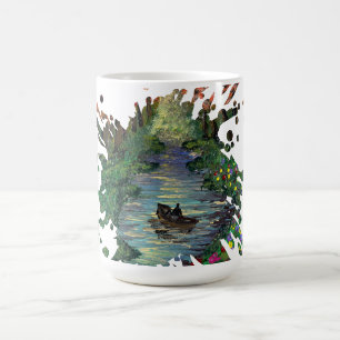 Mug Œuvre d'art faite main - Orang arbres
