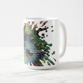 Mug Œuvre d'art faite main - Orang arbres (Devant droit)