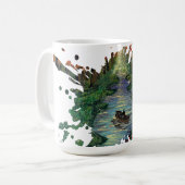 Mug Œuvre d'art faite main - Orang arbres (Devant gauche)