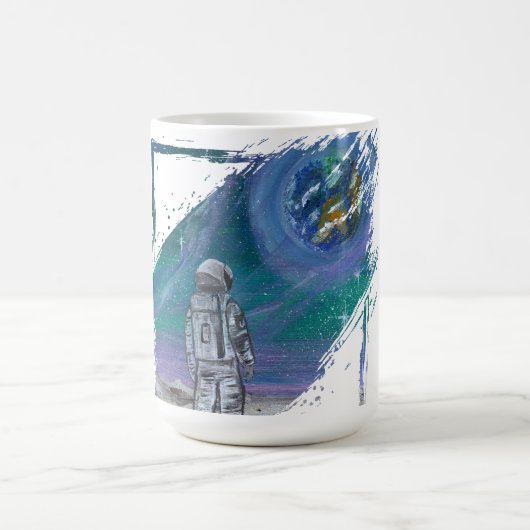 Mug Œuvre d'art faite main - Vue de la Terre (Centre)
