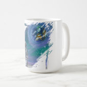 Mug Œuvre d'art faite main - Vue de la Terre (Devant droit)